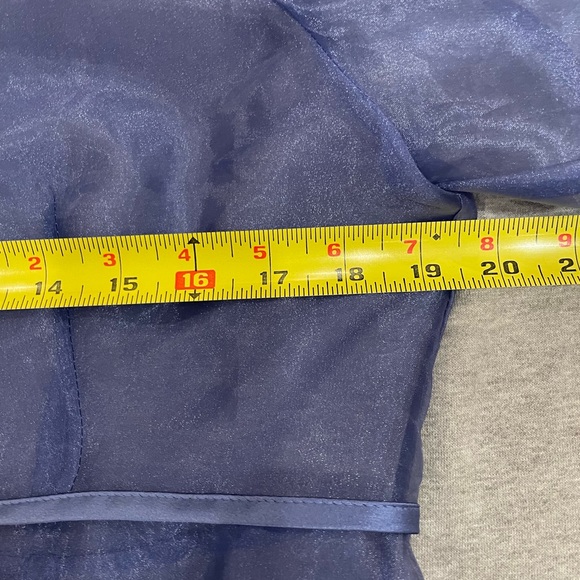 Silk organza over shirt in periwinkle - Picture 10 of 12